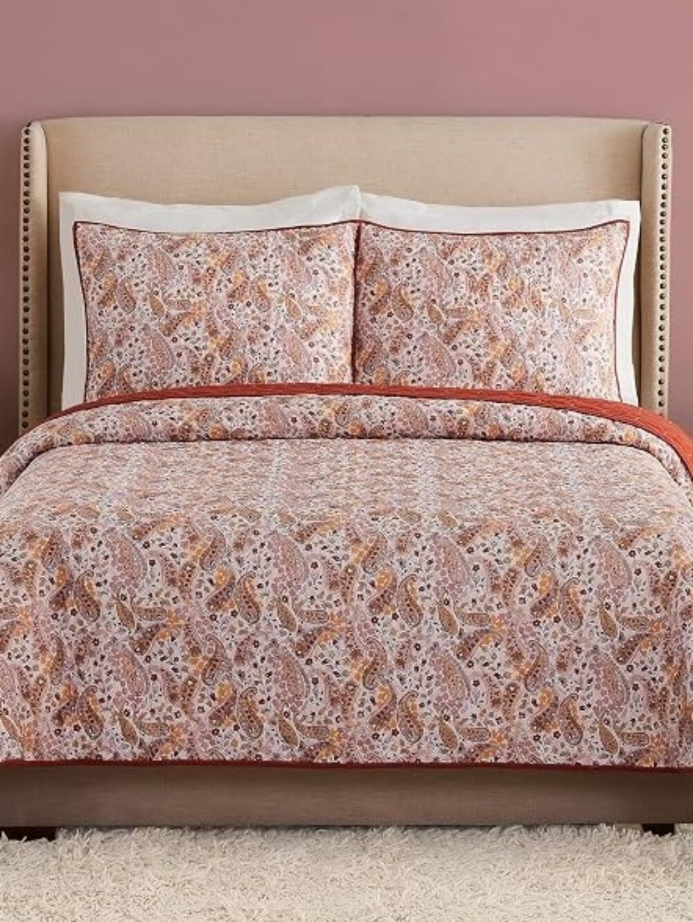 Vera Bradley Maddalena Paisley 3-Piece Quilt Set, Full-Queen